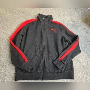 Puma Zipper Front Athletic Jacket Unisex Size Large Gym Streetwear Workout